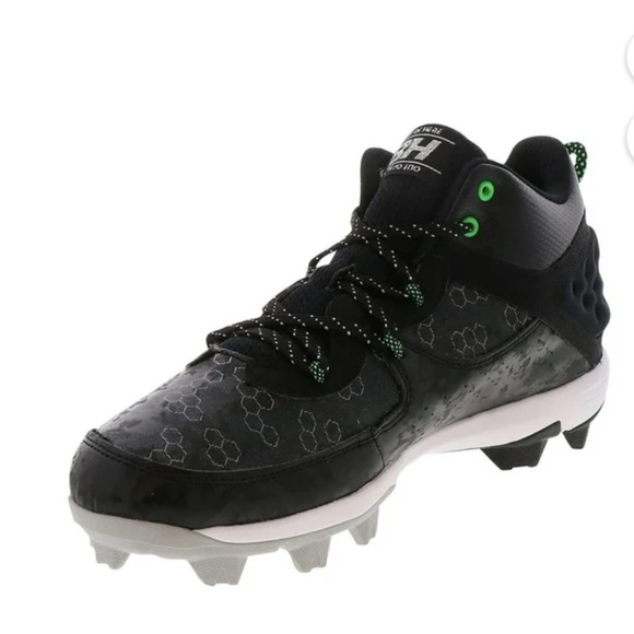 Under Armour MENS HARPER 8 MID RM BASKETBALL SHOE Black and Green Cleats 9 NEW - Picture 4 of 10